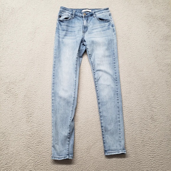 KanCan Denim - KanCan Jeans Womens 9 Blue Skinny Slim Distressed Casual Pockets Stretch‎ Logo